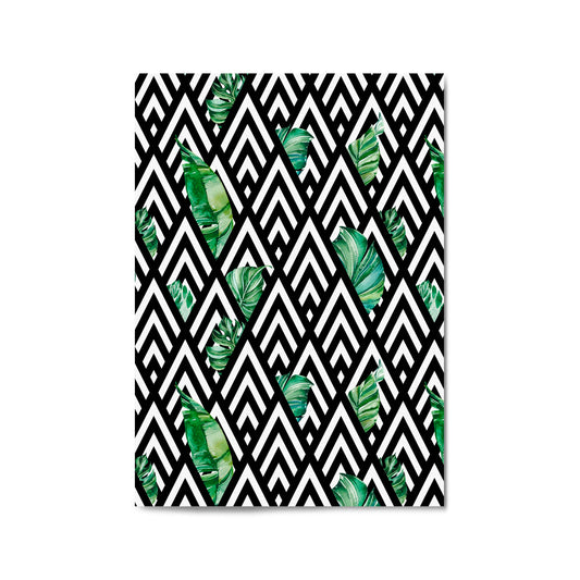 Geometric Nature Abstract Black and White Wall Art - The Affordable Art Company