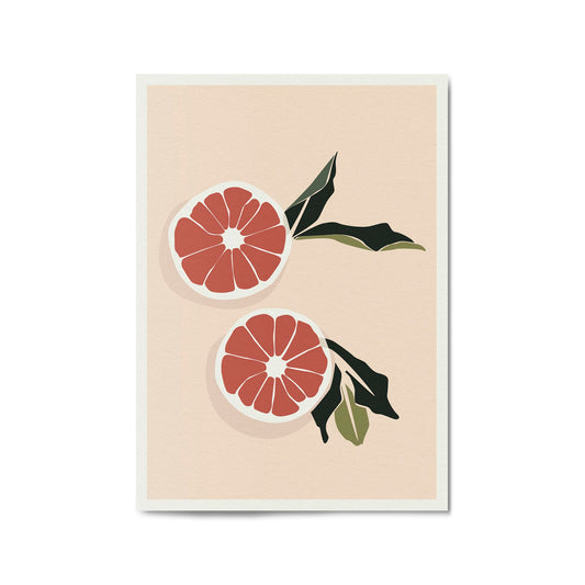 Blood Orange Abstract Retro Fruit Kitchen Wall Art #2 - The Affordable Art Company