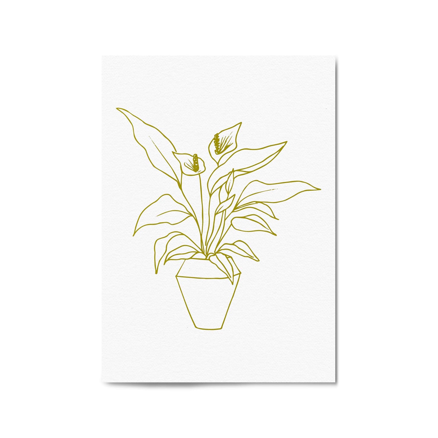 Abstract House Plant Minimal Living Room Wall Art #33 - The Affordable Art Company