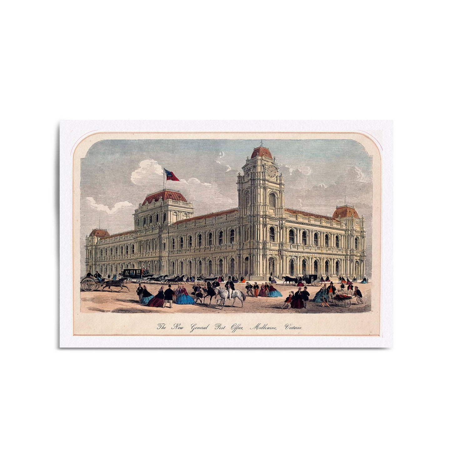 General Post Office, Melbourne Vintage Wall Art #3 - The Affordable Art Company