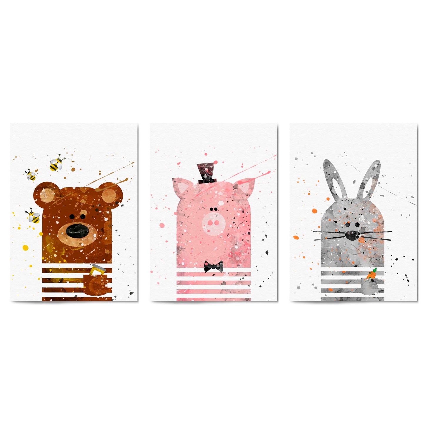 Set of Nursery Animals Wall Art - The Affordable Art Company