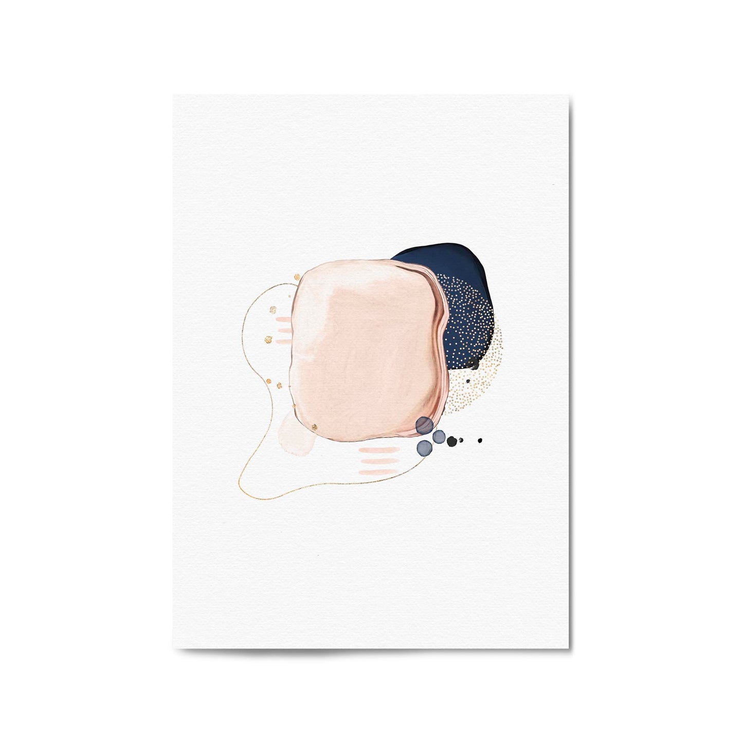 Blue Abstract Painting Minimal Modern Wall Art #8 - The Affordable Art Company