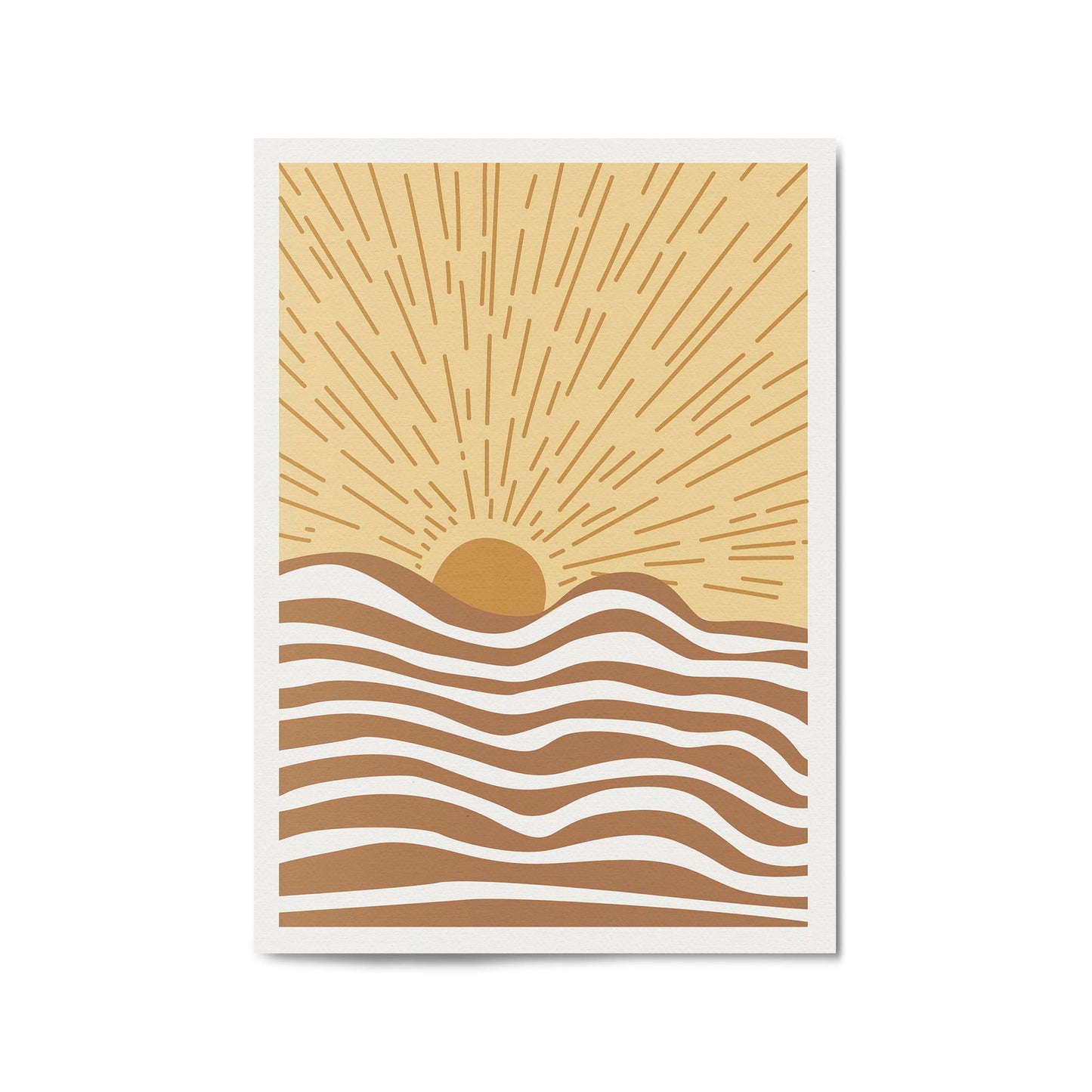 A New Day Sunset Minimal Abstract Wall Art - The Affordable Art Company