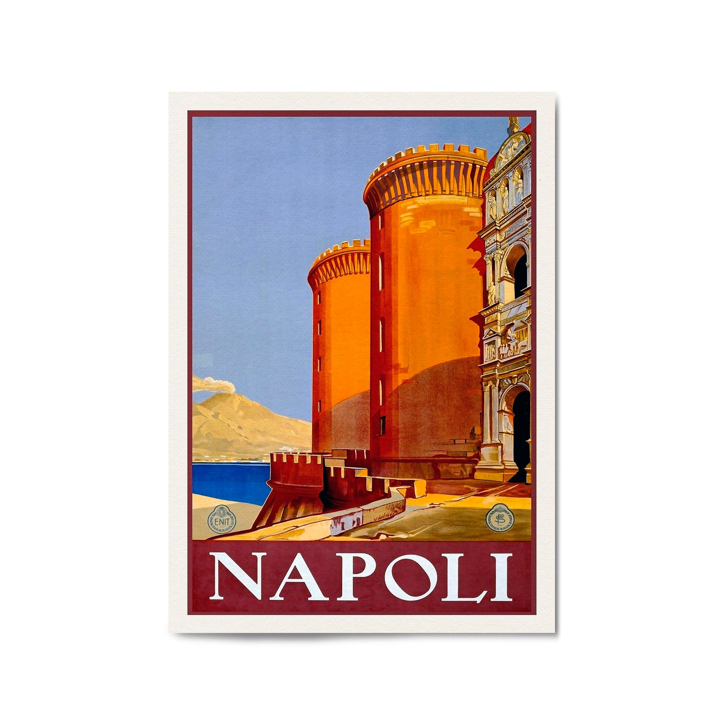 Napoli Italy Vintage Travel Advert Wall Art - The Affordable Art Company