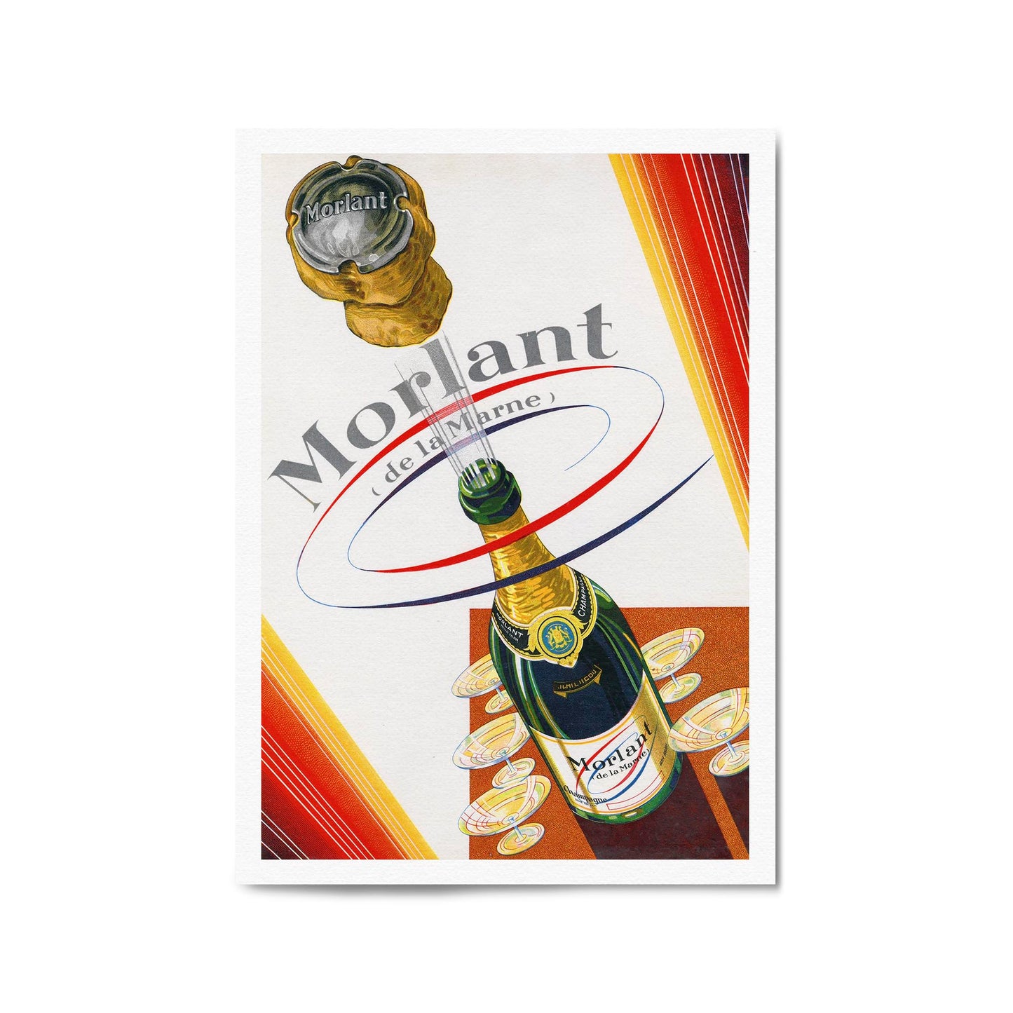 Morlant Champagne Vintage Drinks Advert Wall Art - The Affordable Art Company