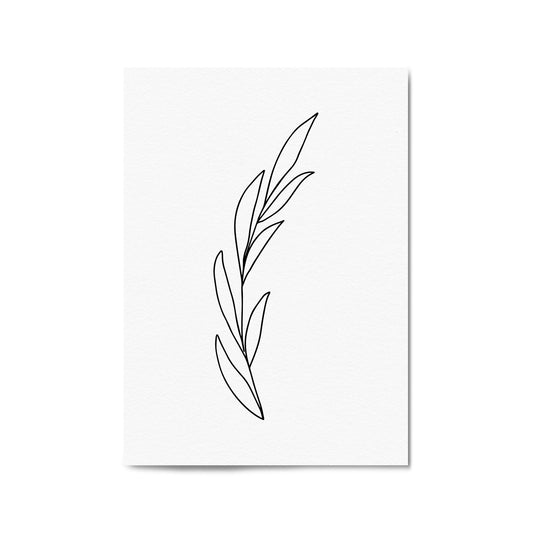 Minimal Floral Drawing Flower Abstract Wall Art #42 - The Affordable Art Company