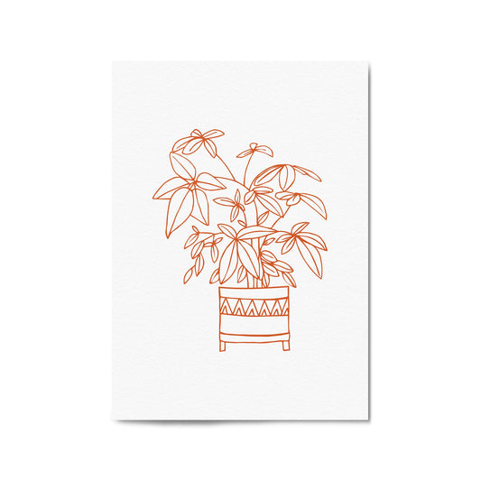 Abstract House Plant Minimal Living Room Wall Art #32 - The Affordable Art Company