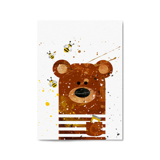 Cute Baby Bear Nursery Animal Decor Wall Art - The Affordable Art Company