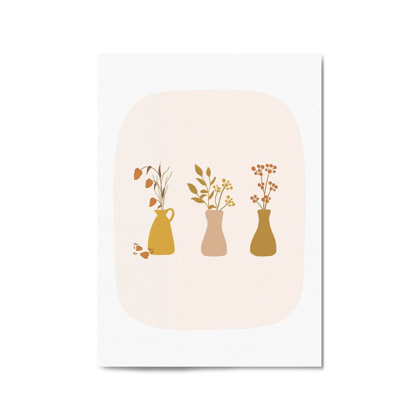 Plant Collection Retro Kitchen Cafe Artwork Wall Art - The Affordable Art Company