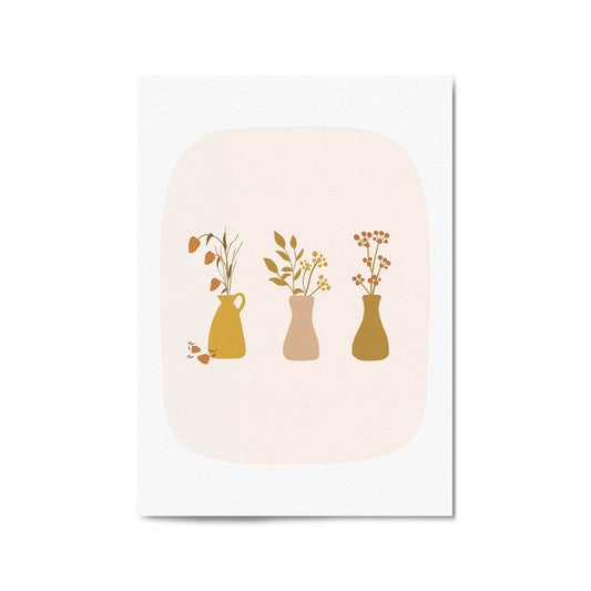 Plant Collection Retro Kitchen Cafe Artwork Wall Art - The Affordable Art Company