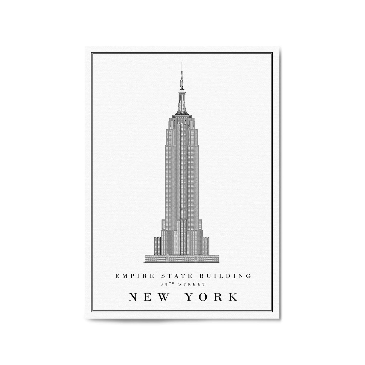 Empire State Building Minimal New York Wall Art - The Affordable Art Company