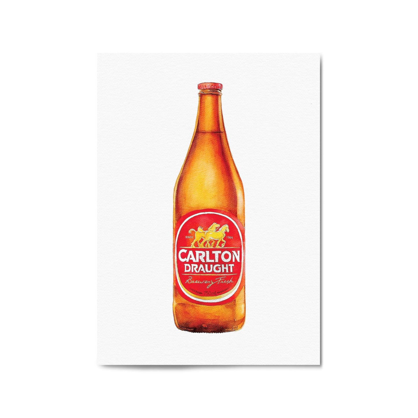 Carlton Draught Longneck Beer Wall Art - The Affordable Art Company