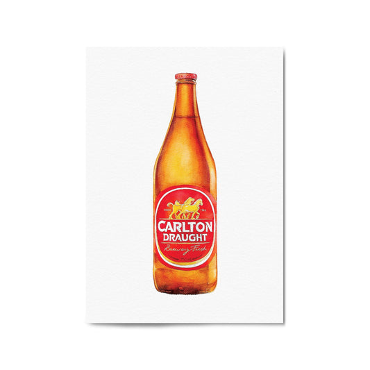 Carlton Draught Longneck Beer  Wall Art - The Affordable Art Company