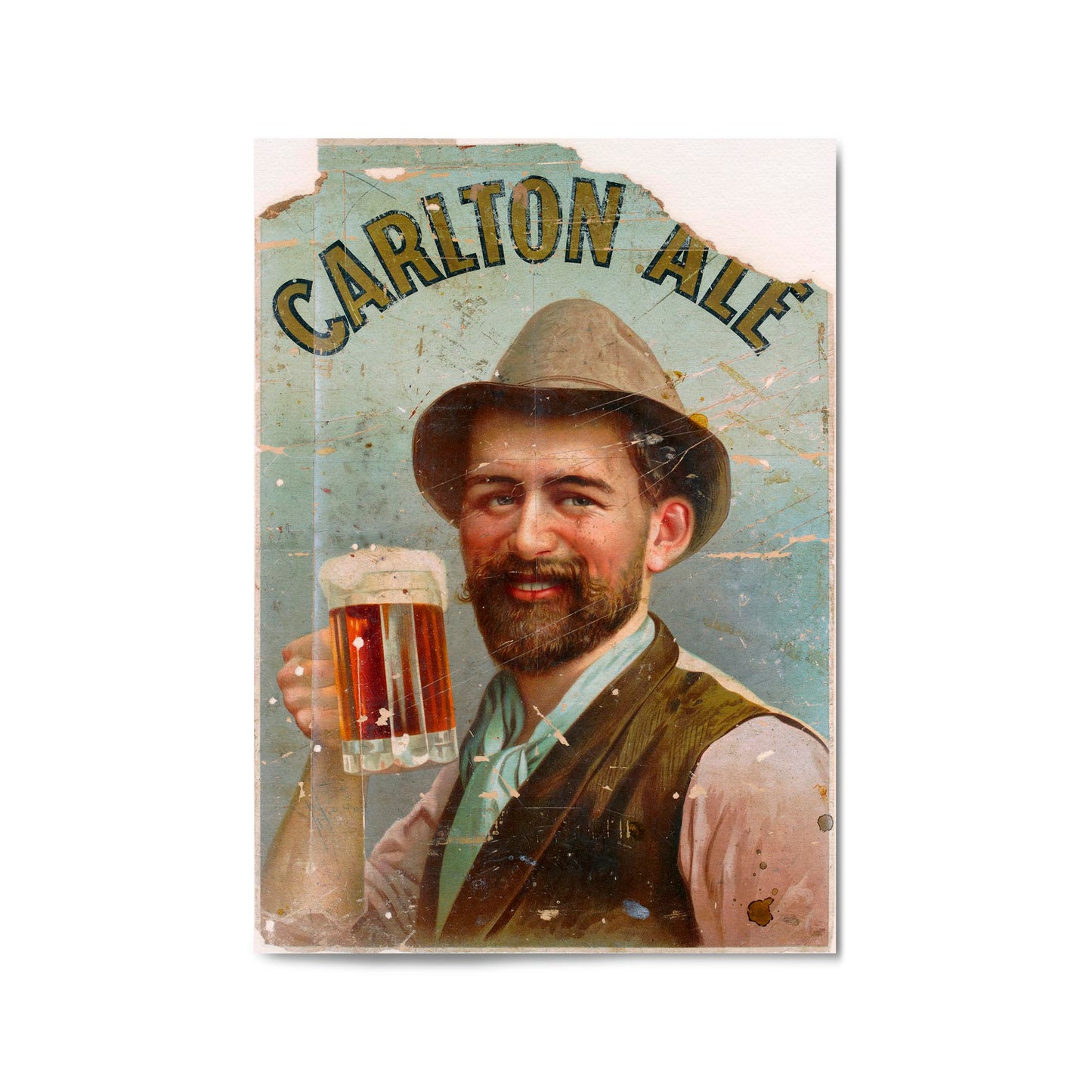 Vintage Carlton Draught Advert Wall Art - The Affordable Art Company