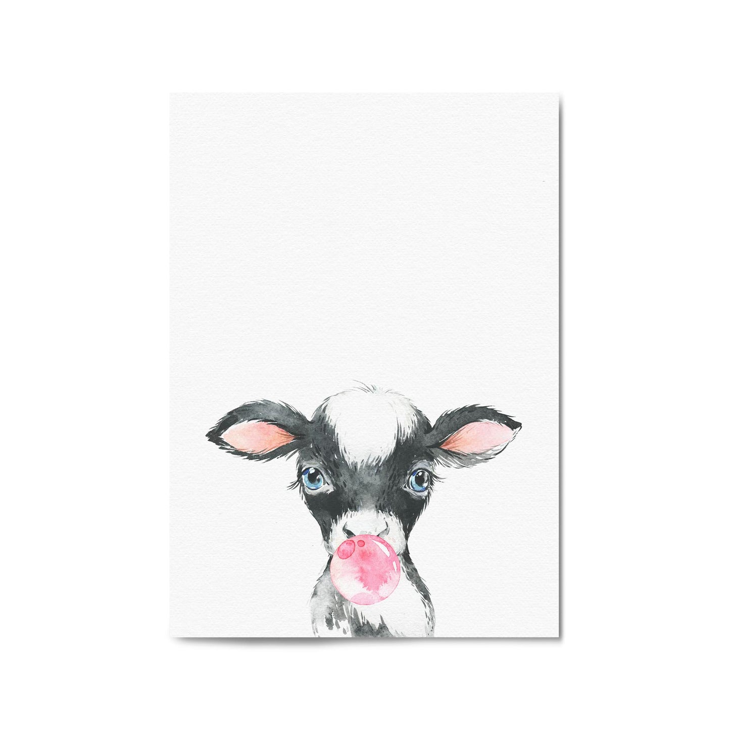 Cute Baby Cow Nursery Animal Gift Wall Art #3 - The Affordable Art Company