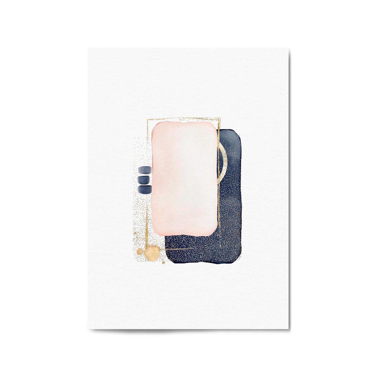 Blue Abstract Painting Minimal Modern Wall Art #10 - The Affordable Art Company
