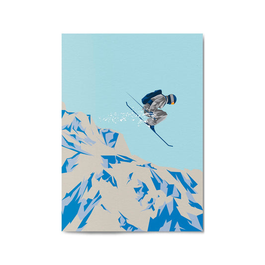 Retro Ski Winter Vintage Snow Cabin Wall Art #4 - The Affordable Art Company