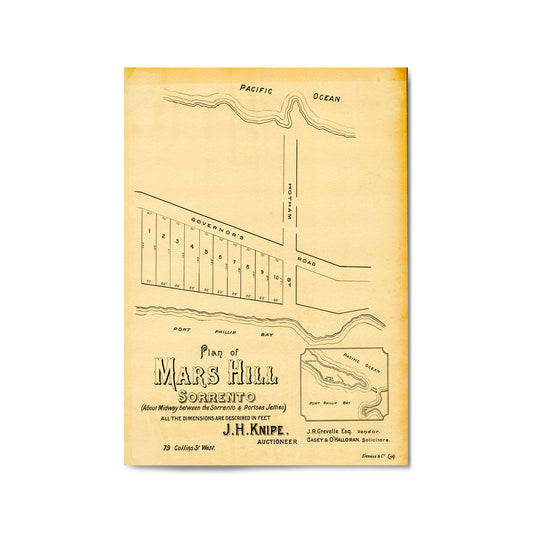 Sorrento Victoria Vintage Real Estate Advert Art #2 - The Affordable Art Company