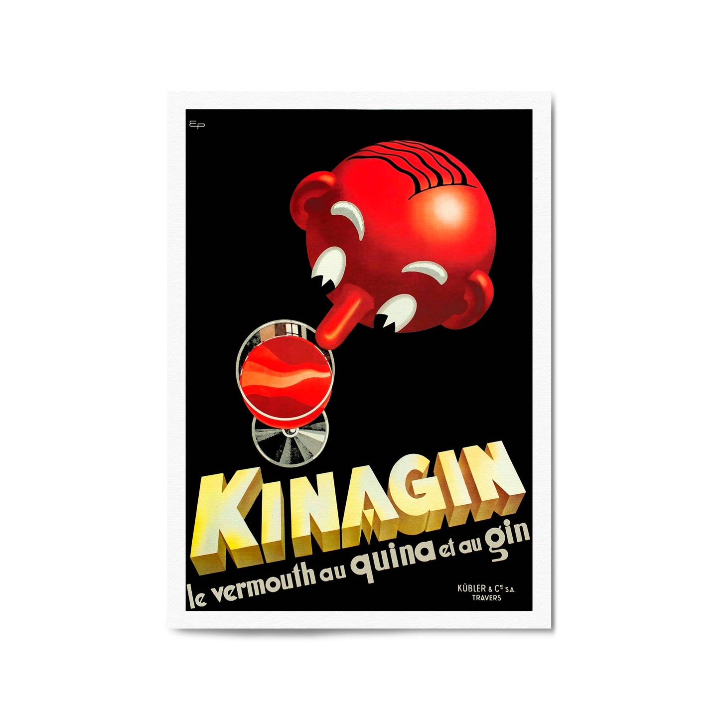 Kinagin Vermouth Vintage Drink Advert Wall Art - The Affordable Art Company