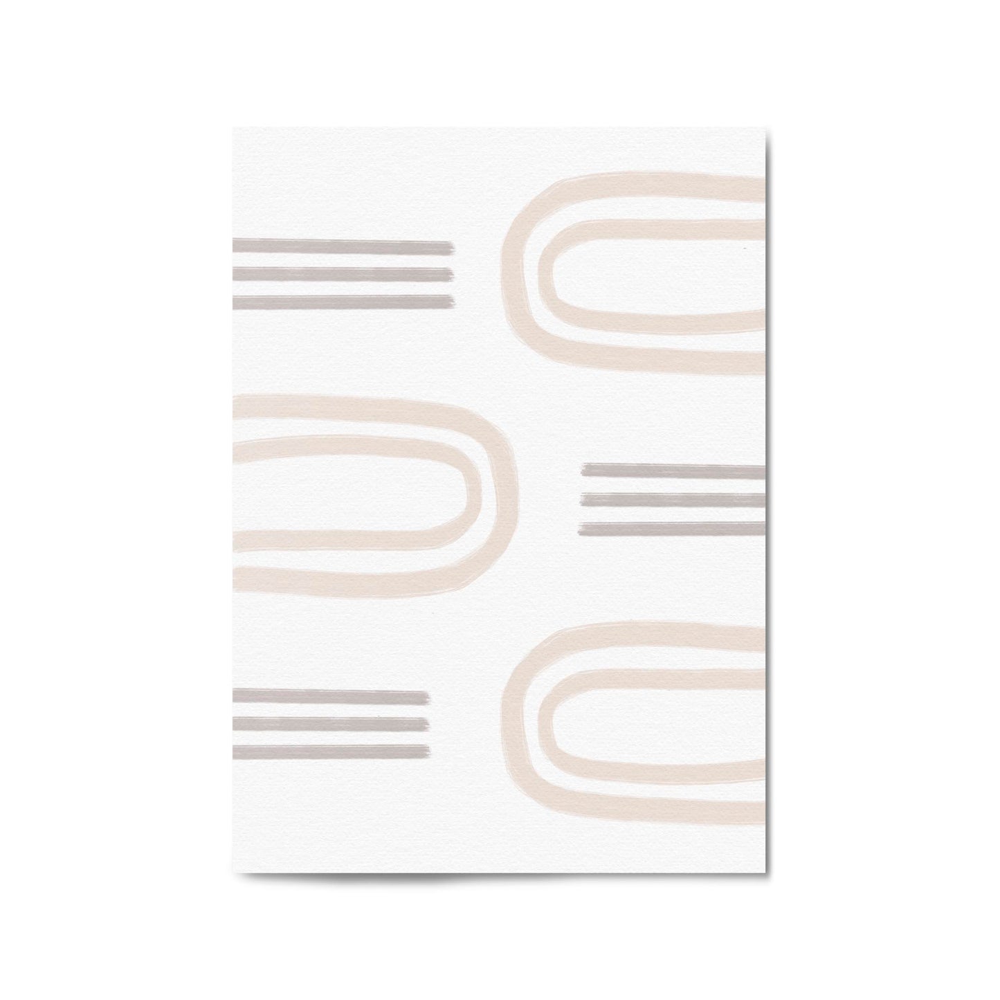 Modern Abstract Shape Minimal Retro Wall Art #11 - The Affordable Art Company