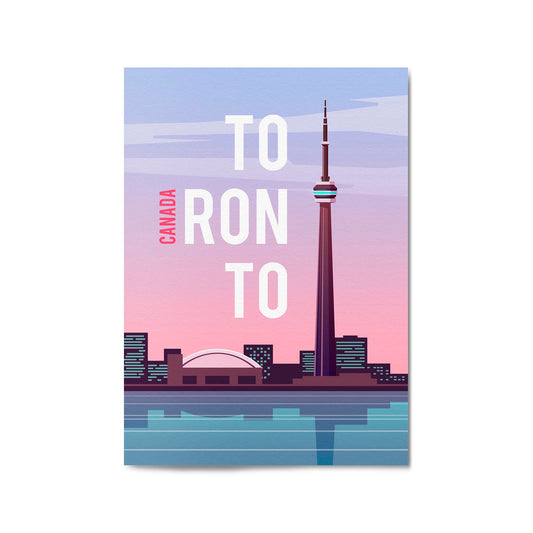 Retro Toronto Canada Vintage Travel Wall Art - The Affordable Art Company