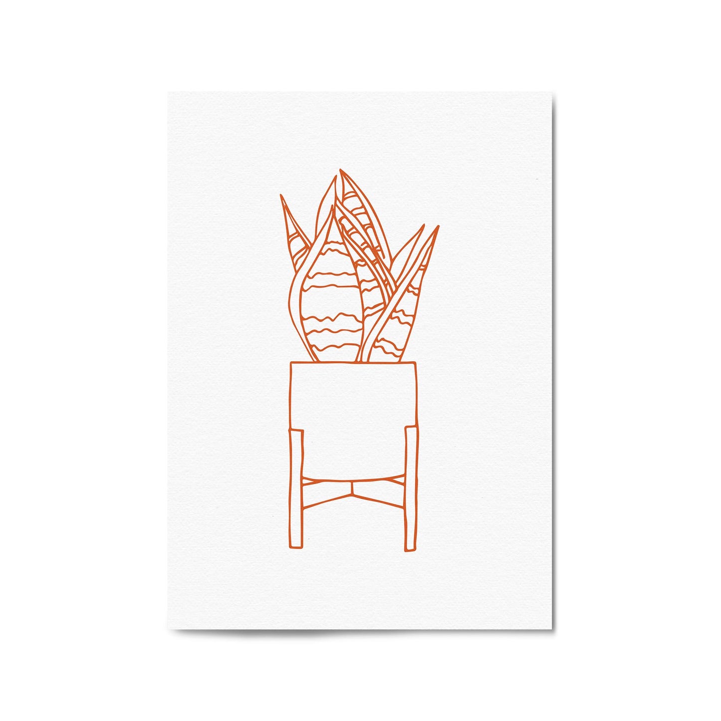 Abstract House Plant Minimal Living Room Wall Art #29 - The Affordable Art Company