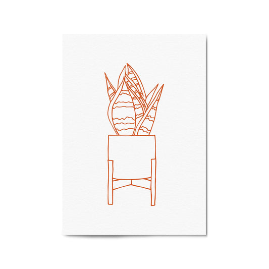 Abstract House Plant Minimal Living Room Wall Art #29 - The Affordable Art Company