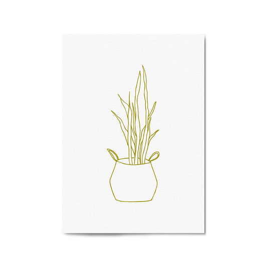 Abstract House Plant Minimal Living Room Wall Art #30 - The Affordable Art Company