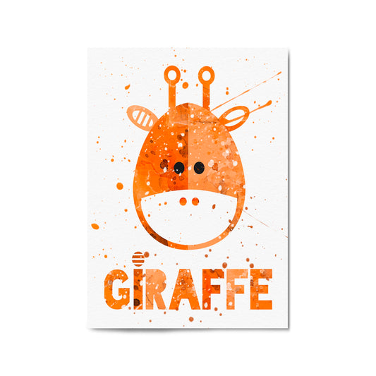 Cute Giraffe Nursery Babys Bedroom Wall Art - The Affordable Art Company