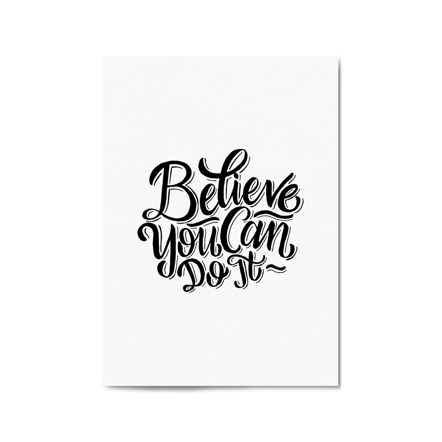 "Believe You Can Do It" Motivational Quote Wall Art - The Affordable Art Company