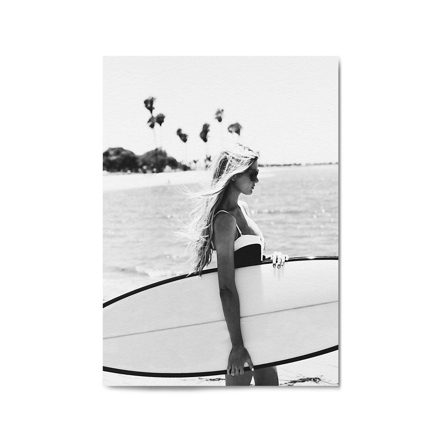 Surfer Girl Fashion Photograph Bedroom Wall Art - The Affordable Art Company