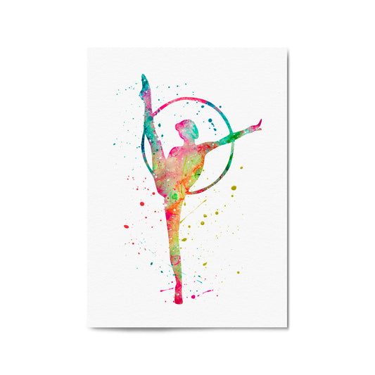 Gymnast Dance Girls Bedroom Gymnastics Wall Art #2 - The Affordable Art Company