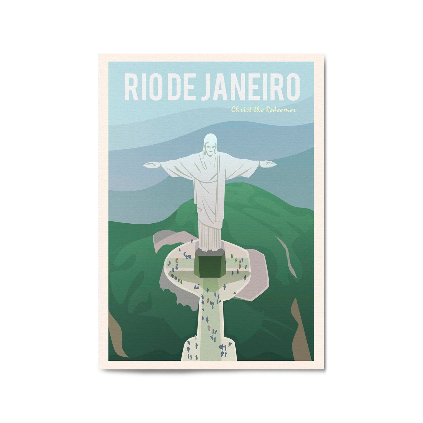Retro Rio De Janeiro Brazil Vintage Travel Wall Art #1 - The Affordable Art Company
