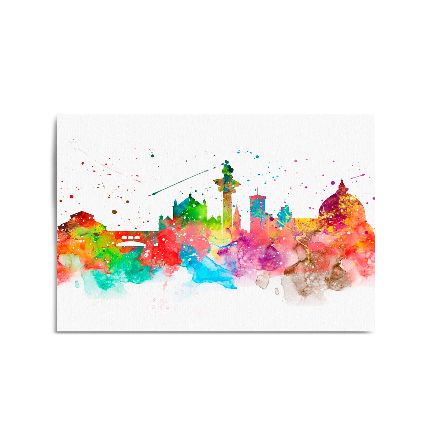 Florence Italy Painting Colourful Cityscape Wall Art - The Affordable Art Company