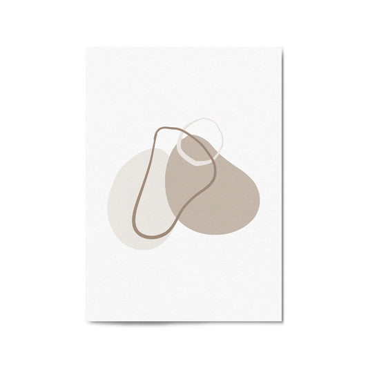 Minimal Black & White Shapes Abstract Wall Art #2 - The Affordable Art Company