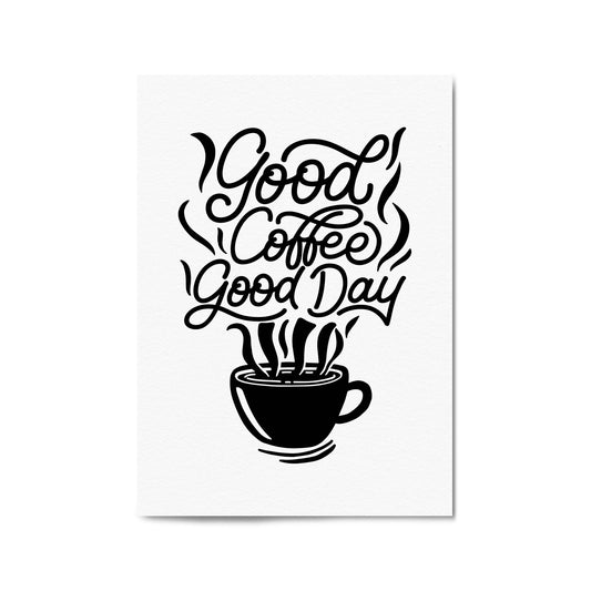 Coffee Quote Minimal Kitchen Cafe Style Wall Art #8 - The Affordable Art Company
