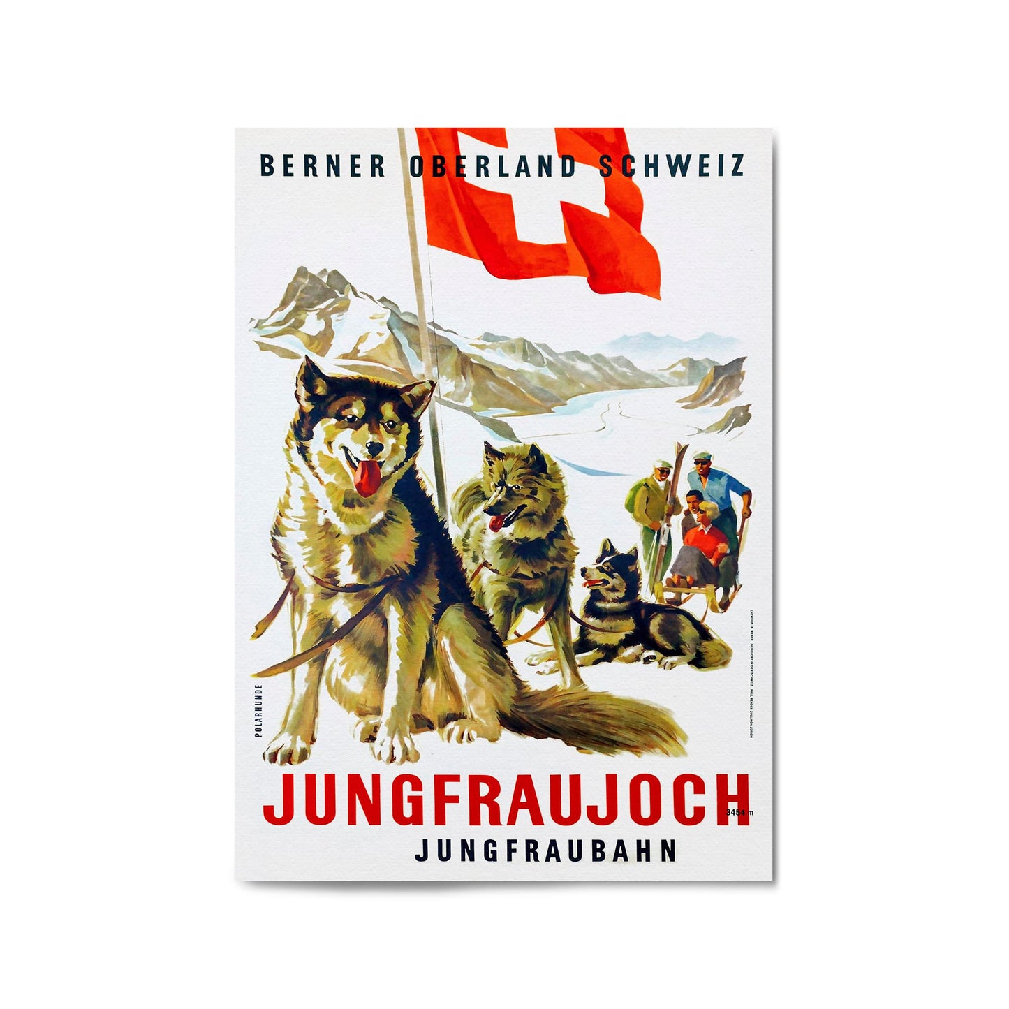 Jungfrau Switzerland Vintage Travel Advert Wall Art - The Affordable Art Company