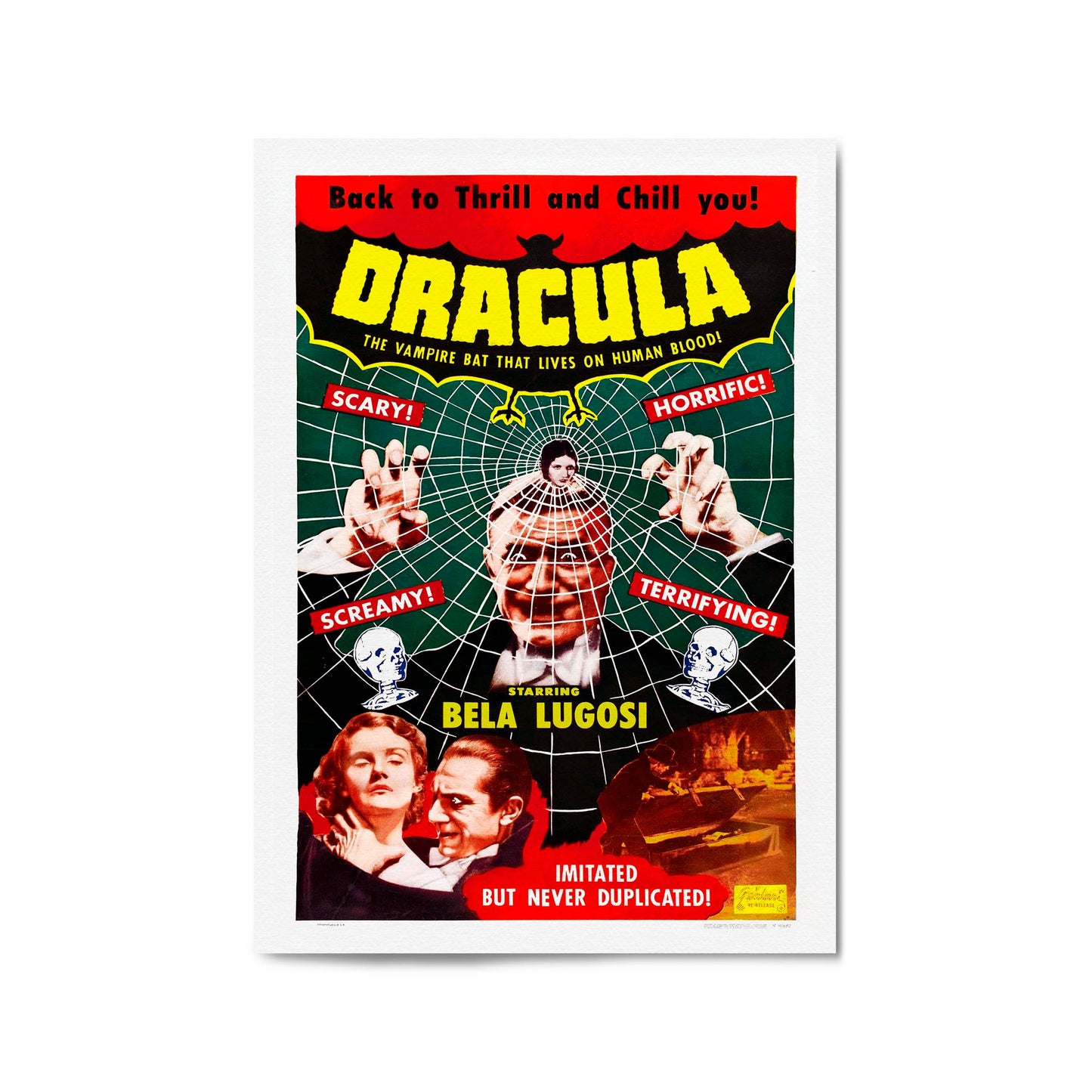 Dracula Movie Vintage Advert Hollywood Wall Art - The Affordable Art Company