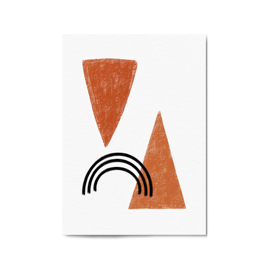 Modern Abstract Shape Minimal Retro Wall Art #4 - The Affordable Art Company