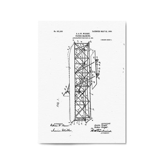 Airplane Patent Vintage Minimal Man Cave Wall Art #9 - The Affordable Art Company