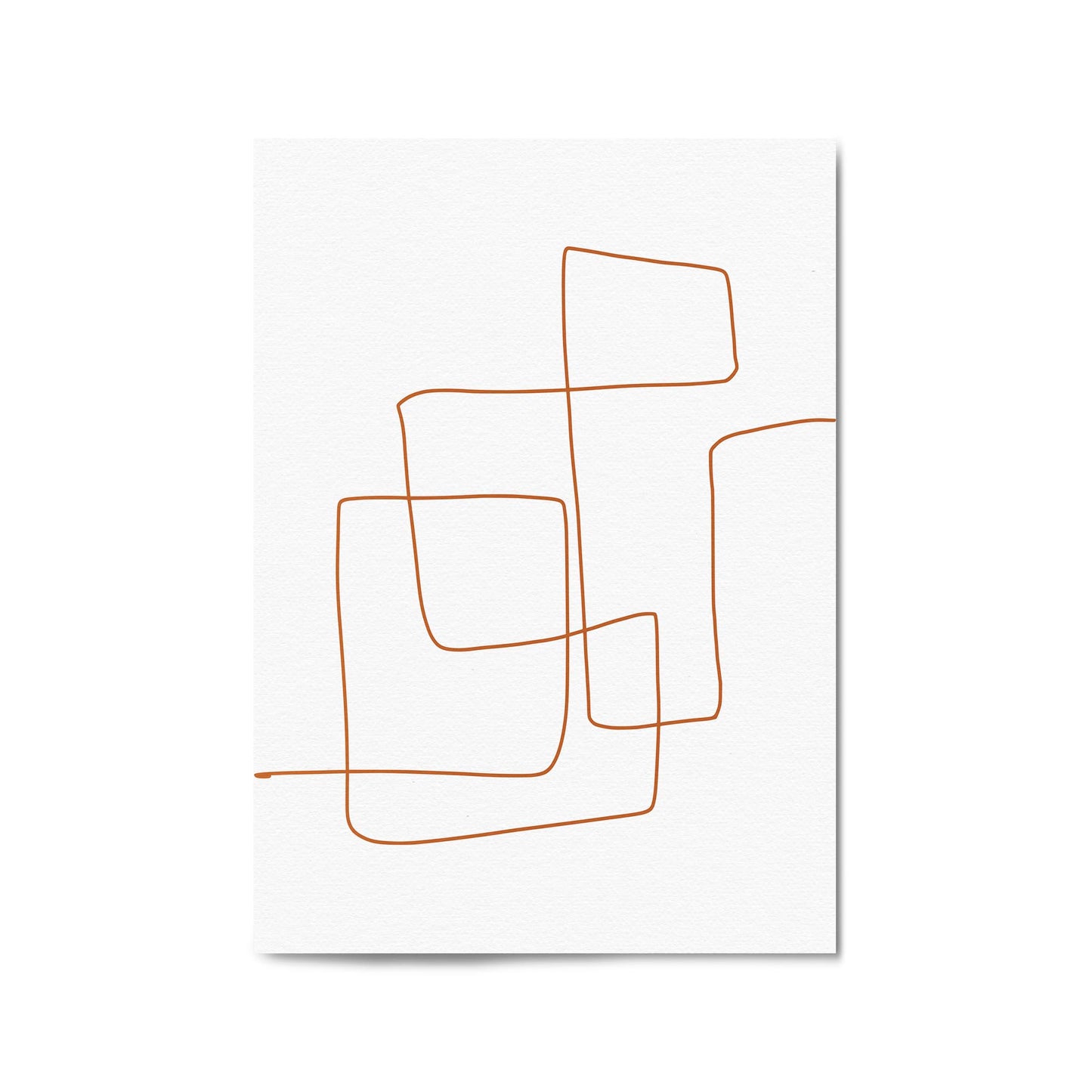 Minimal Line Drawing Abstract Wall Art #10 - The Affordable Art Company