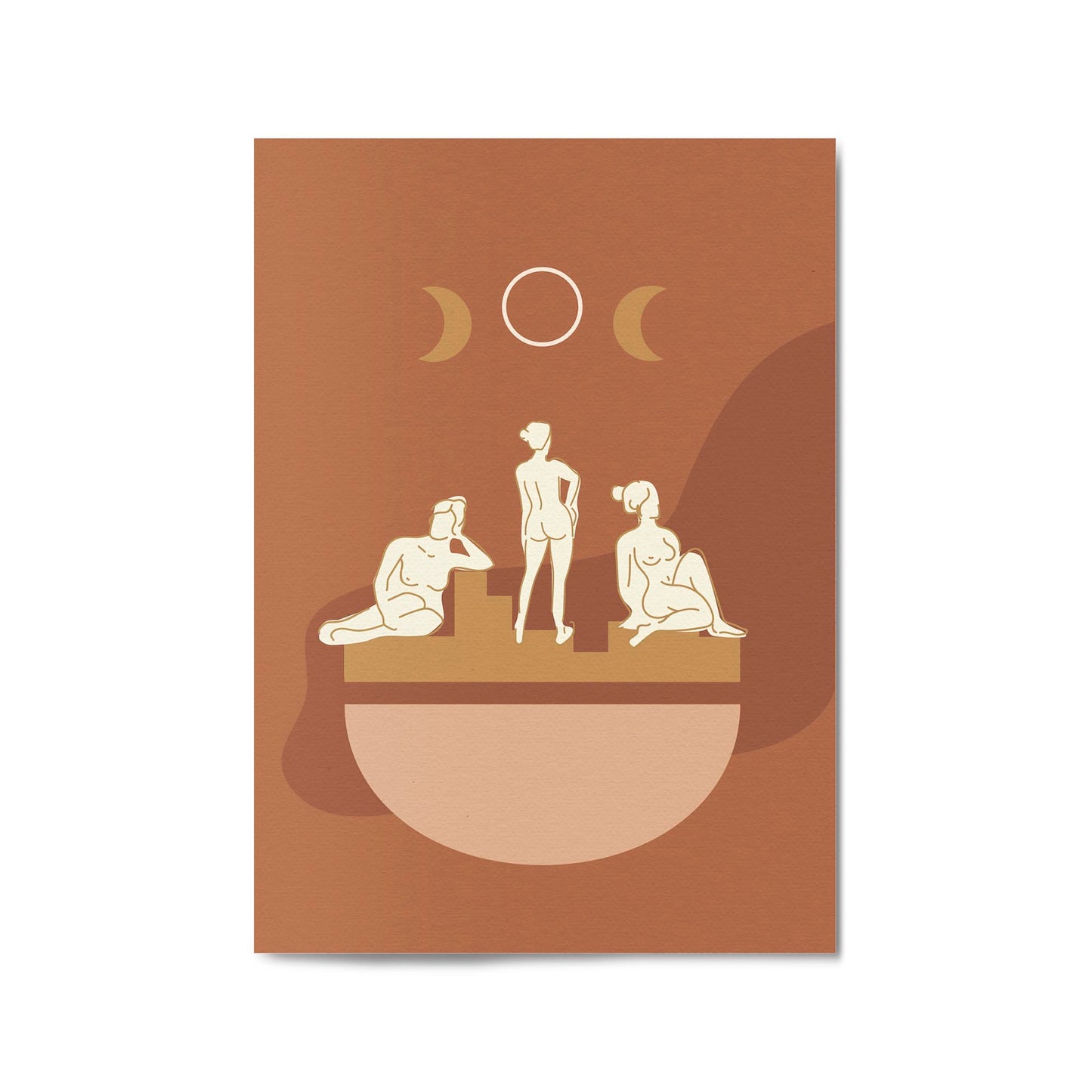 Abstract Greek Goddess Retro Minimal Wall Art #2 - The Affordable Art Company