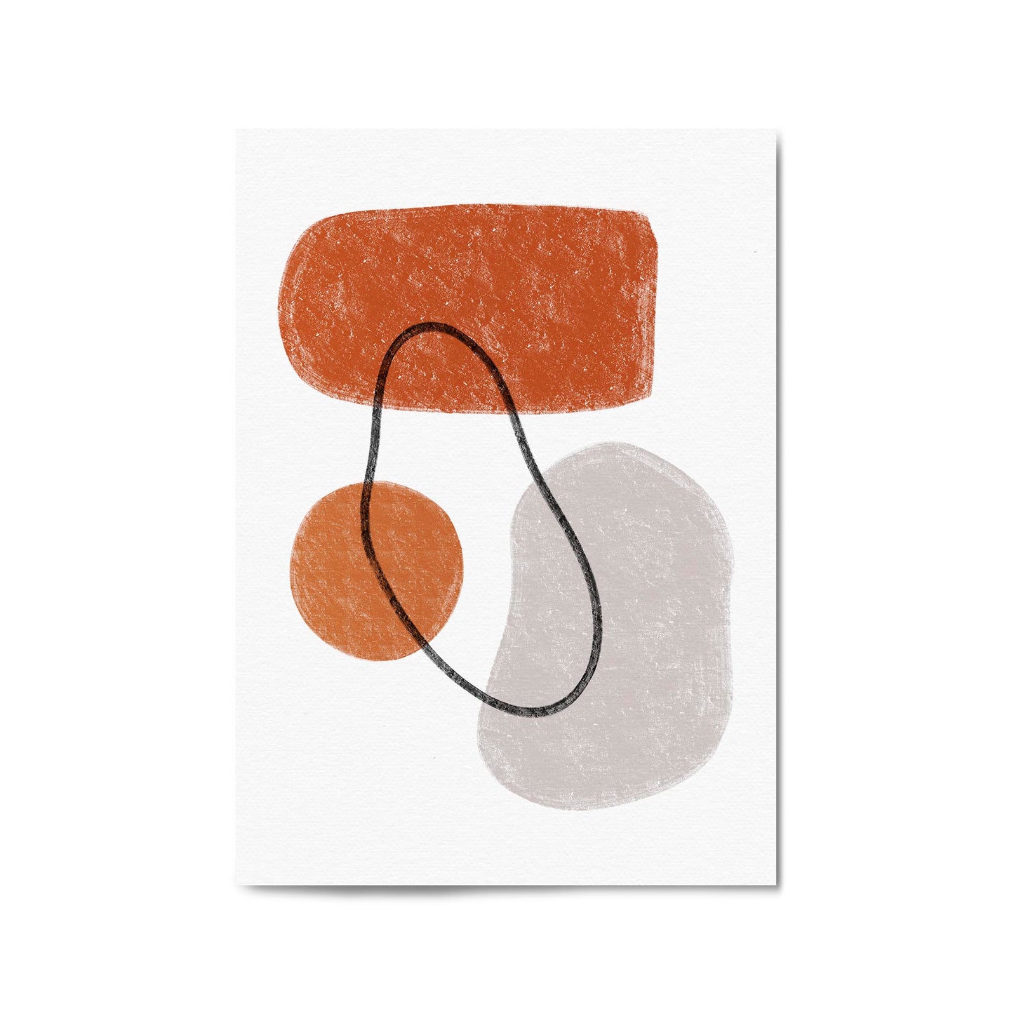 Modern Abstract Shape Minimal Retro Wall Art #3 - The Affordable Art Company