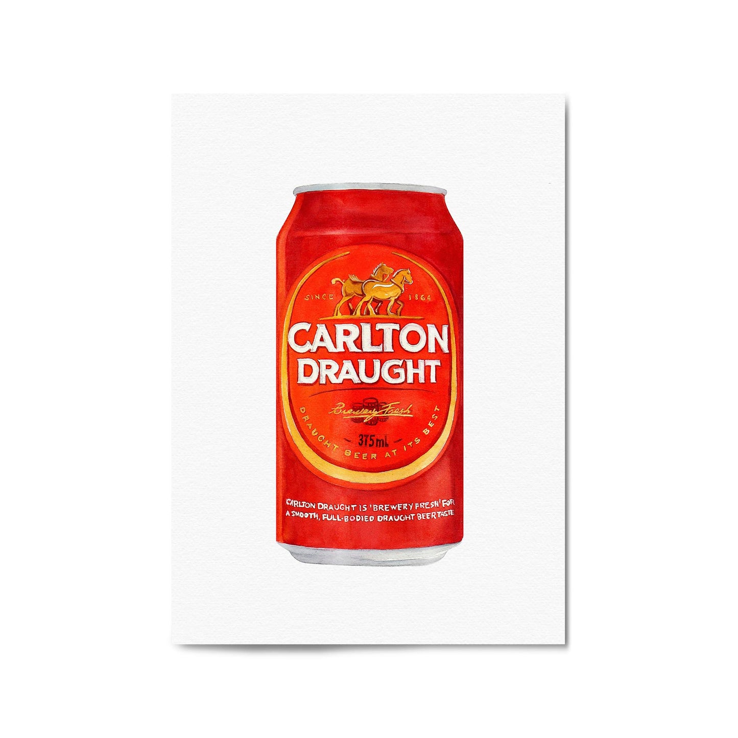 Carlton Draught Tinnie Painting Man Cave Gift Art - The Affordable Art Company