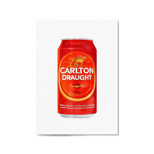 Carlton Draught Tinnie Painting Man Cave Gift Art - The Affordable Art Company