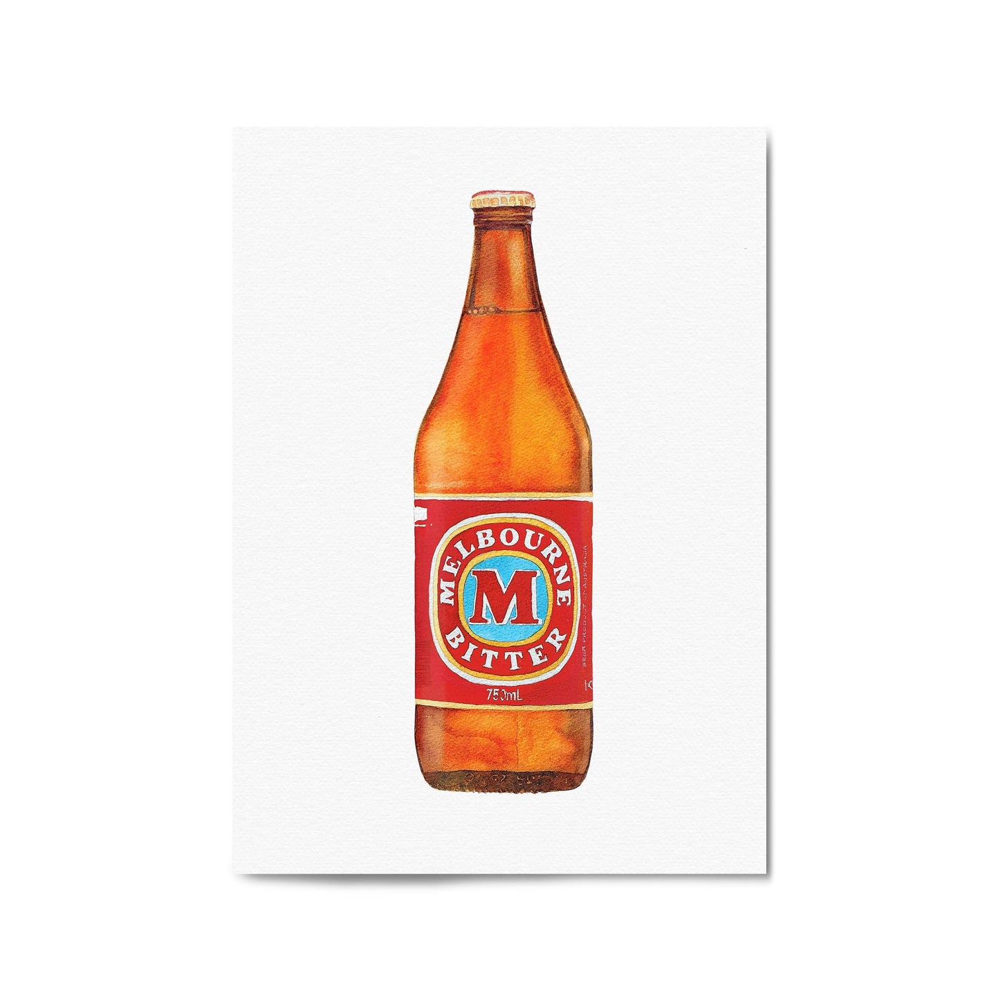 Melbourne Bitter Longneck Painting Wall Art - The Affordable Art Company