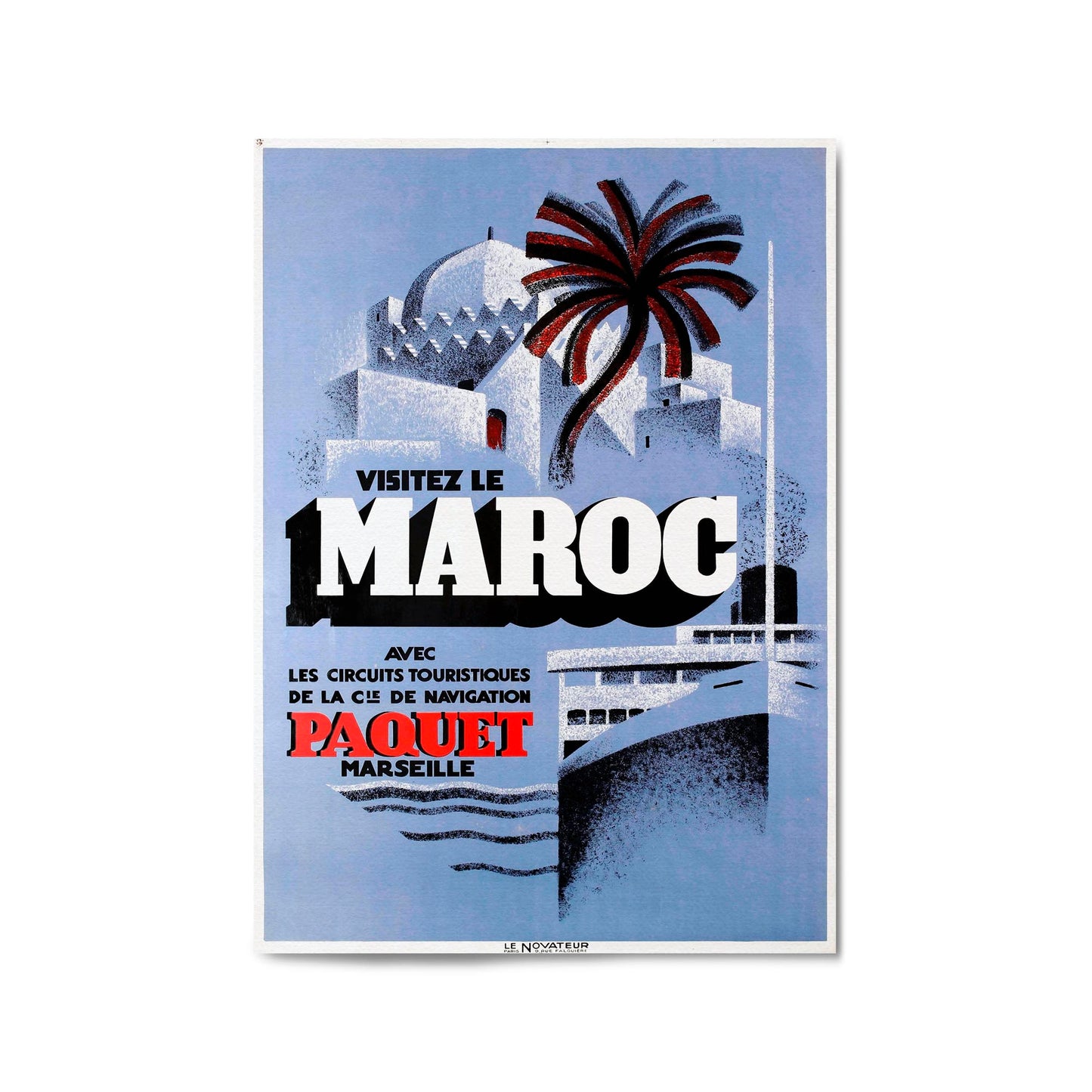 Maroc (Morocco) Vintage Travel Advert Wall Art - The Affordable Art Company
