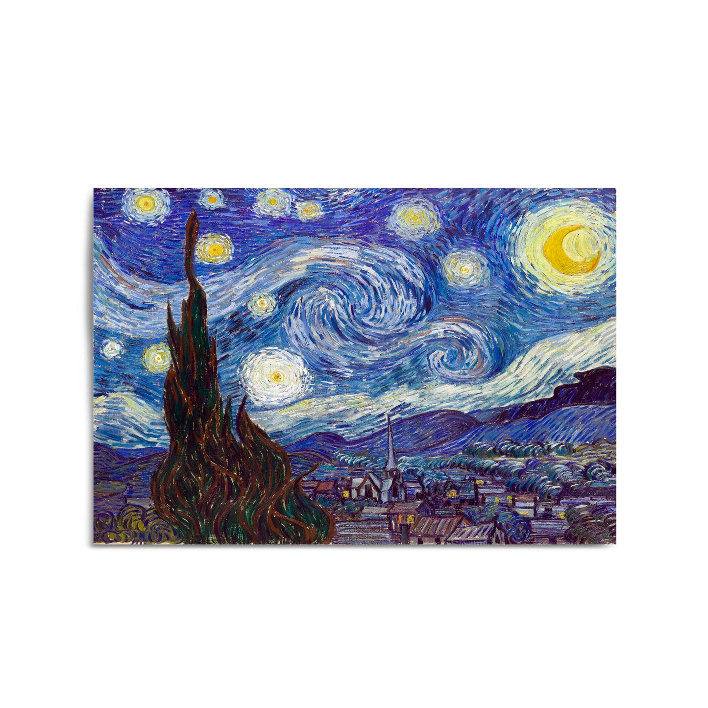 Starry Night by Vincent Van Gogh Painting Wall Art - The Affordable Art Company