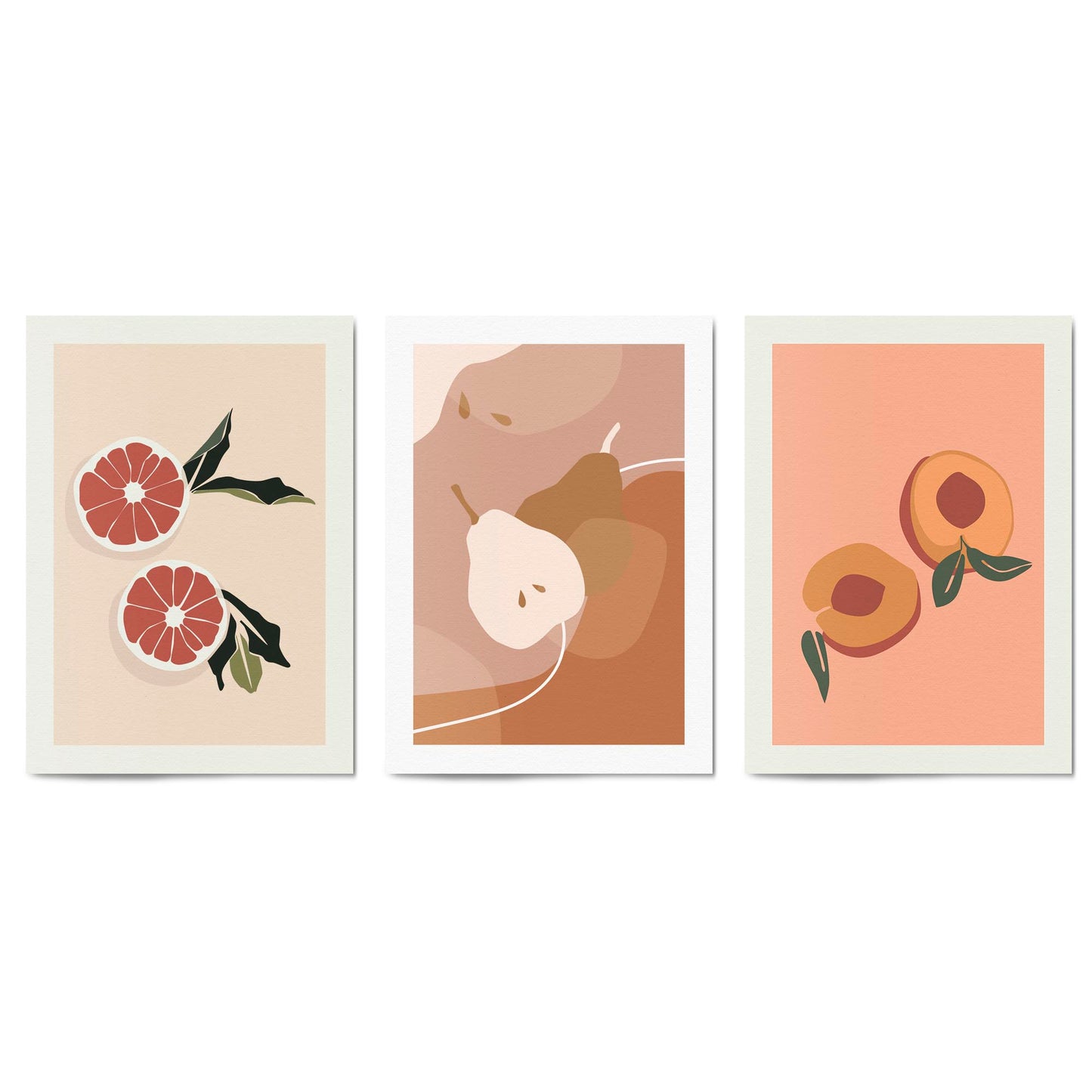 Set of Retro Fruit Kitchen Cafe Restaurant Wall Art - The Affordable Art Company