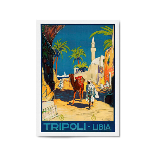 Tripoli, Libya Vintage Travel Advert Wall Art - The Affordable Art Company